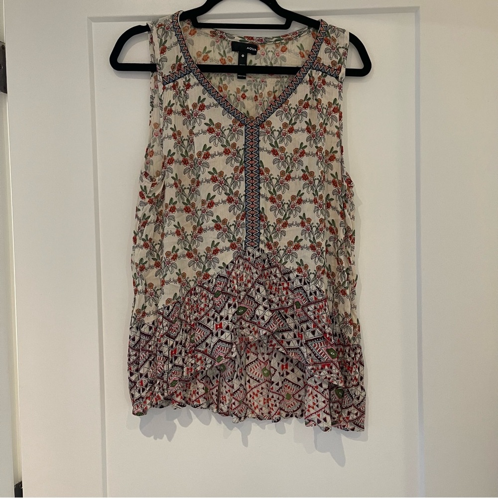 AQUA floral top